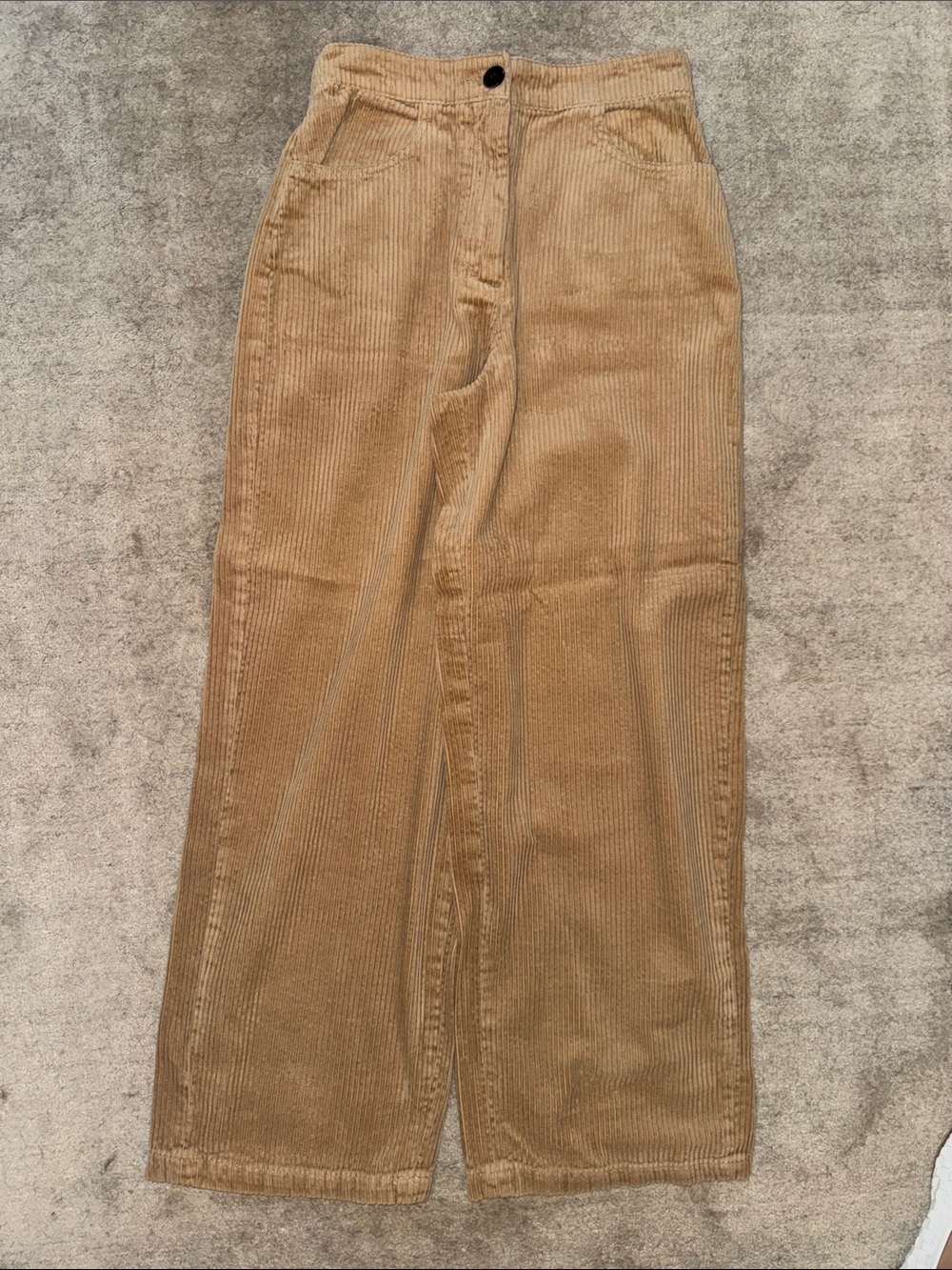 Zara Corduroy Wide-Leg Pants in Camel